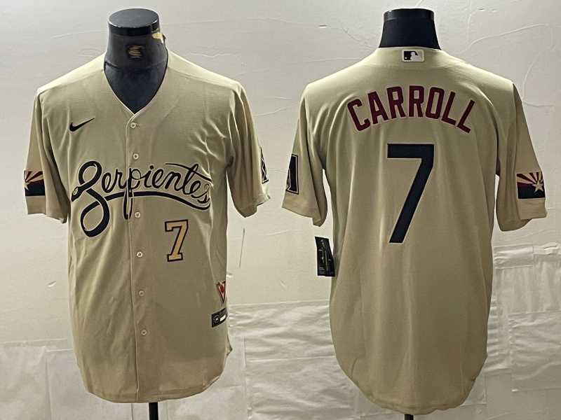 Men's Arizona Diamondbacks #7 Corbin Carroll Number 2021 Gold City Connect Cool Base Stitched Jersey,We sell and wholesale Men's Arizona Diamondbacks #7 Corbin Carroll Number 2021 Gold City Connect Cool Base Stitched Jersey on line form chian!